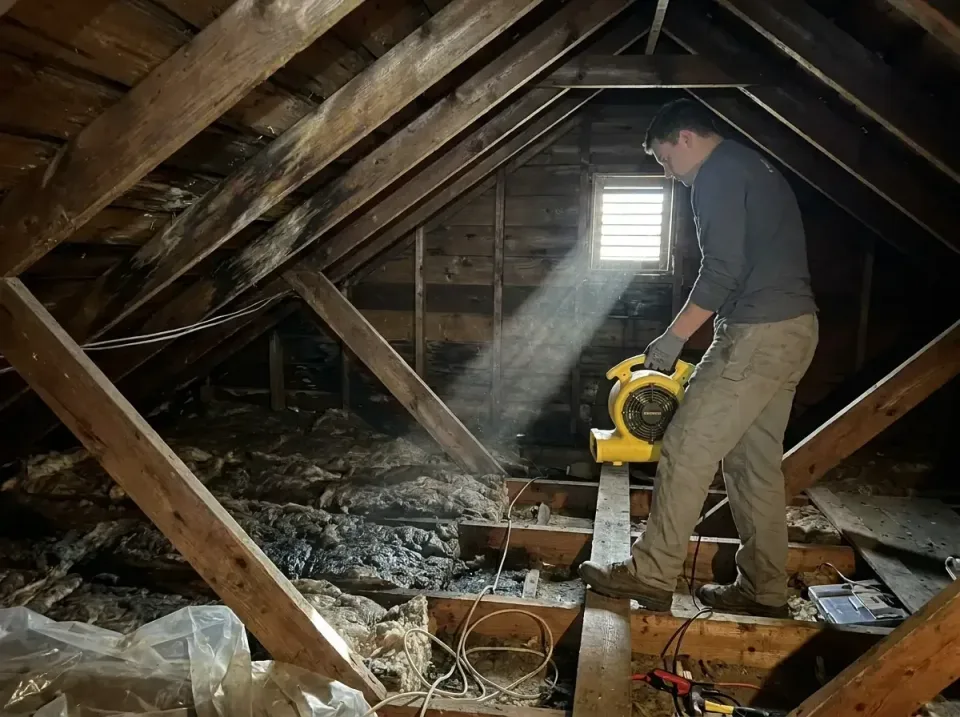 attic-water-damage-drying-proc-007 — frequently asked questions, Emergency Water Extraction & 24/7 Flood Response in Montpel…